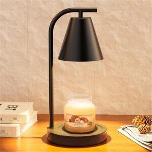 Black Candle Warmer Lamp with Timer Dimmer Wax Melt Warmer for Jar Candles